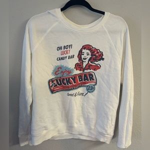 Lucky Brand Candy Bar Graphic Crew Pullover